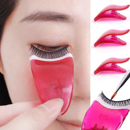 False Eyelash Assistant Portable Eyelash Applicator Tweezers Clip Plastic Eye Makeup Tool for Full Strip and Segmented Eyelashes